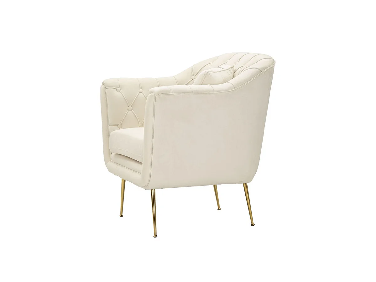 Fauteuil Design "Budapest" 88cm Crème