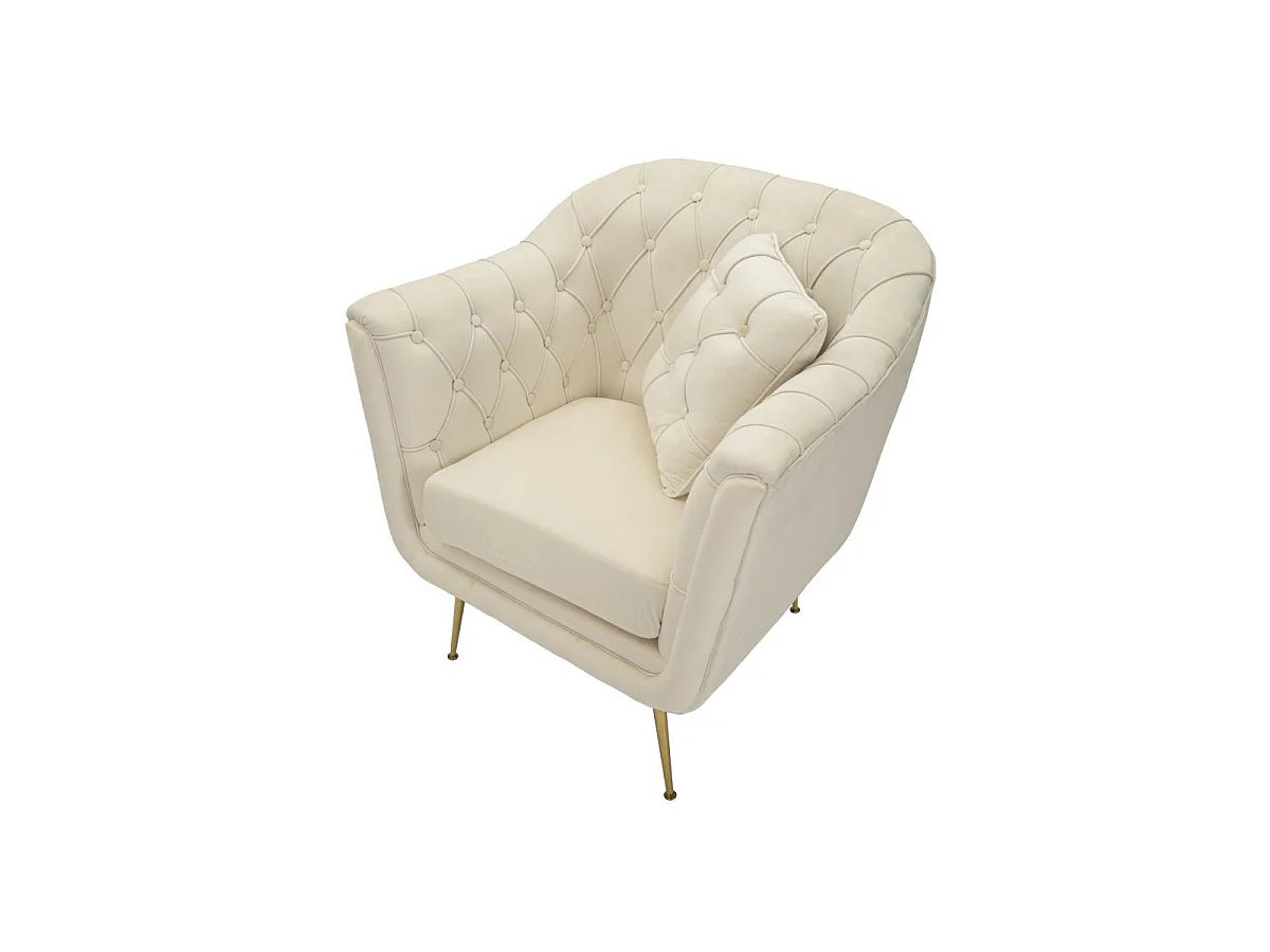 Fauteuil Design "Budapest" 88cm Crème