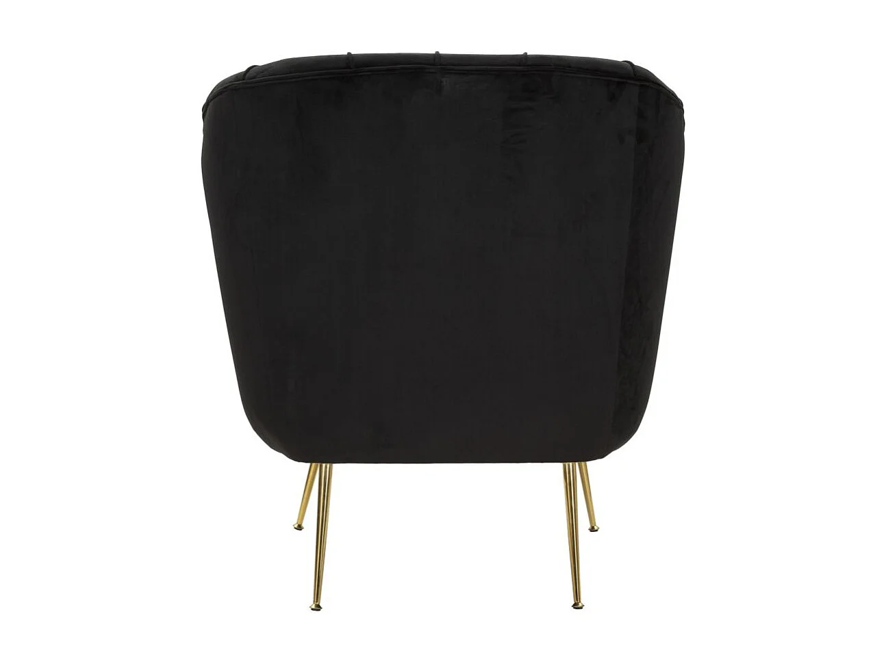 Zwarte stoffen en metalen fauteuil met kussen (88 x 83 x 91 cm)