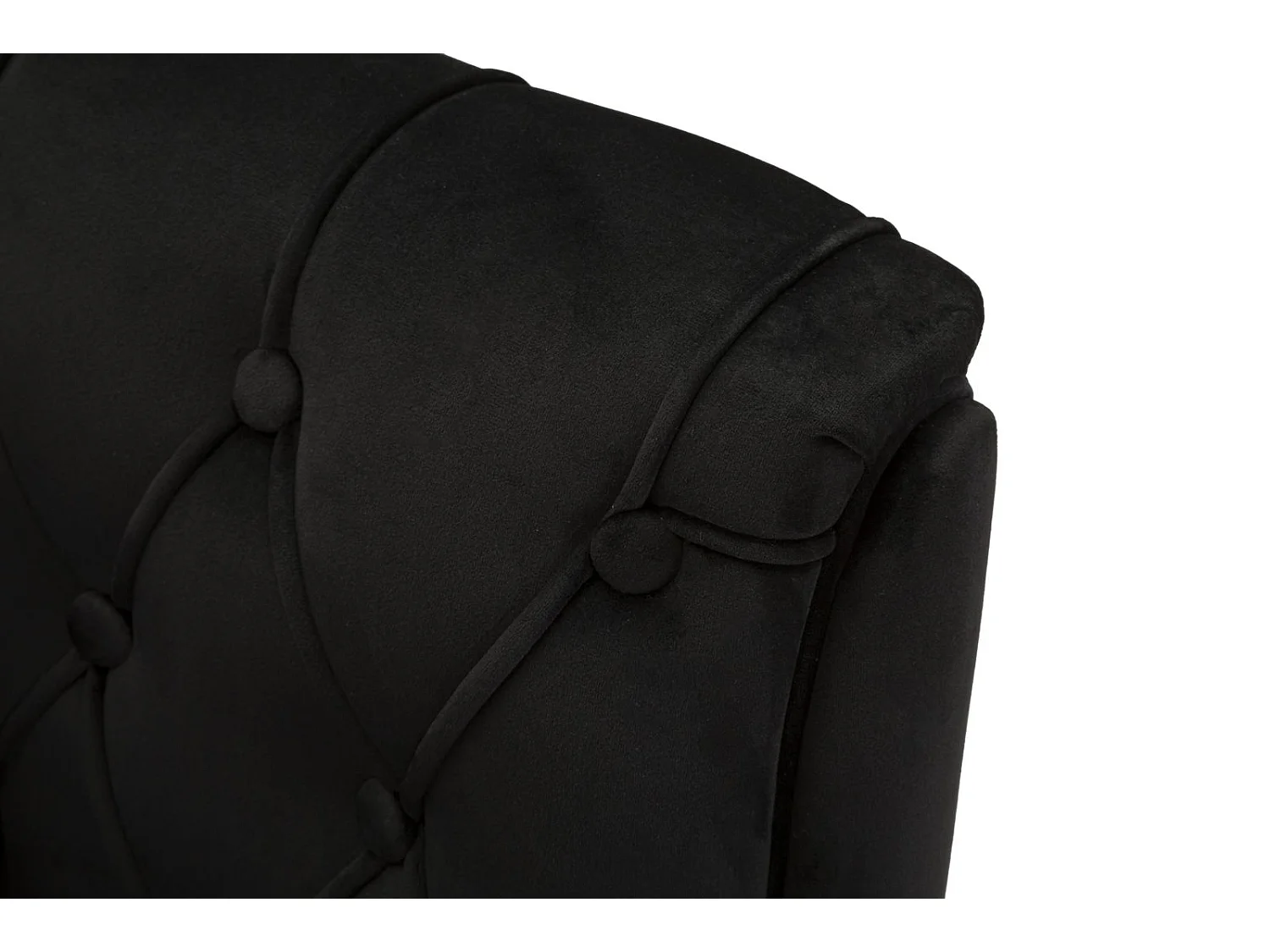 Poltrona in tessuto e metallo color nero con cuscino (88 x 83 x 91 cm)