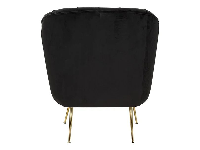 Fotel tapicerowany Budapest Cushion, kolor czarny, poliester, 88 x 83 x 91 cm, do salonu