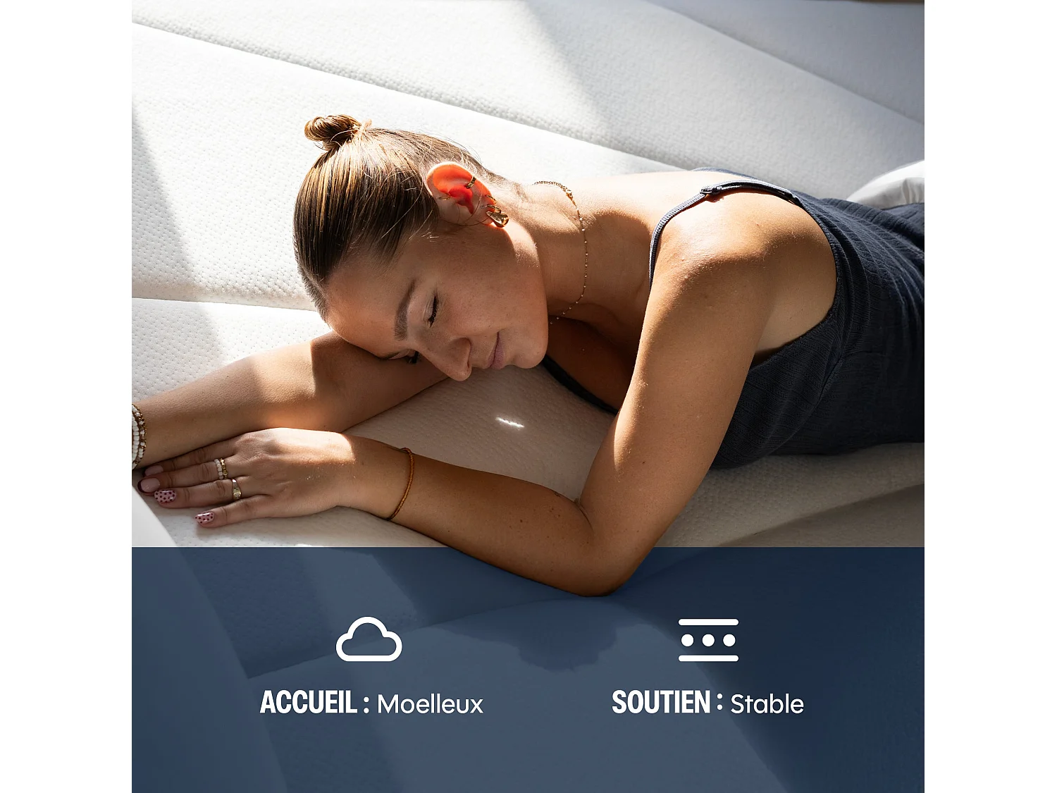 Matelas ressorts hybride mémoire de forme 90x190 épais 24cm