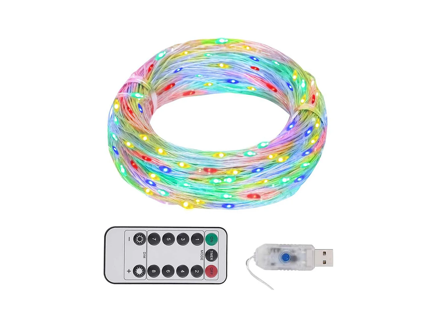 LED-Lichterkette mit 150 LEDs Mehrfarbig 15 m