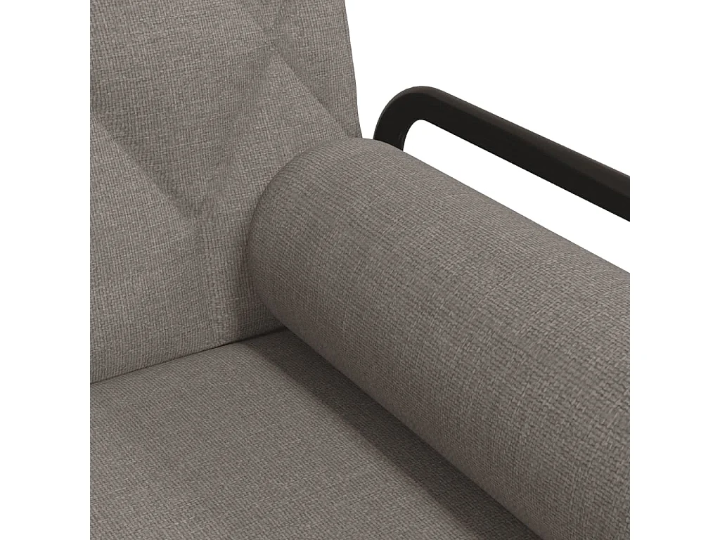 Canapé-lit avec accoudoirs taupe tissu