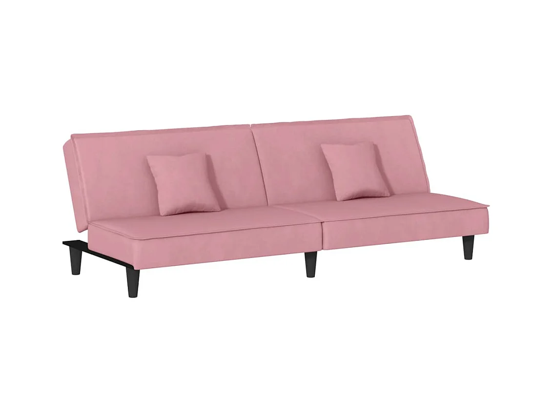 Divano Letto Rosa in Velluto