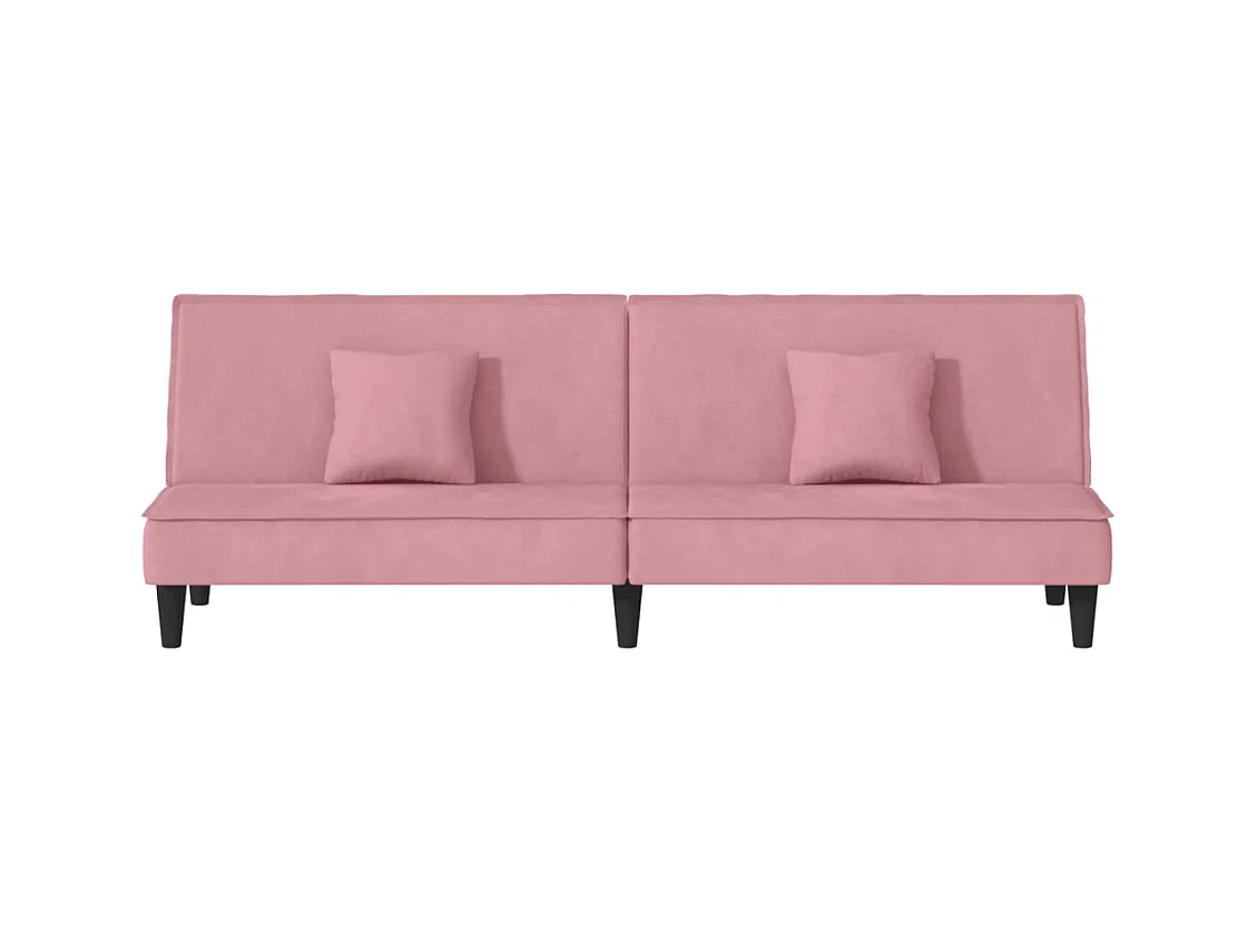 Divano Letto Rosa in Velluto