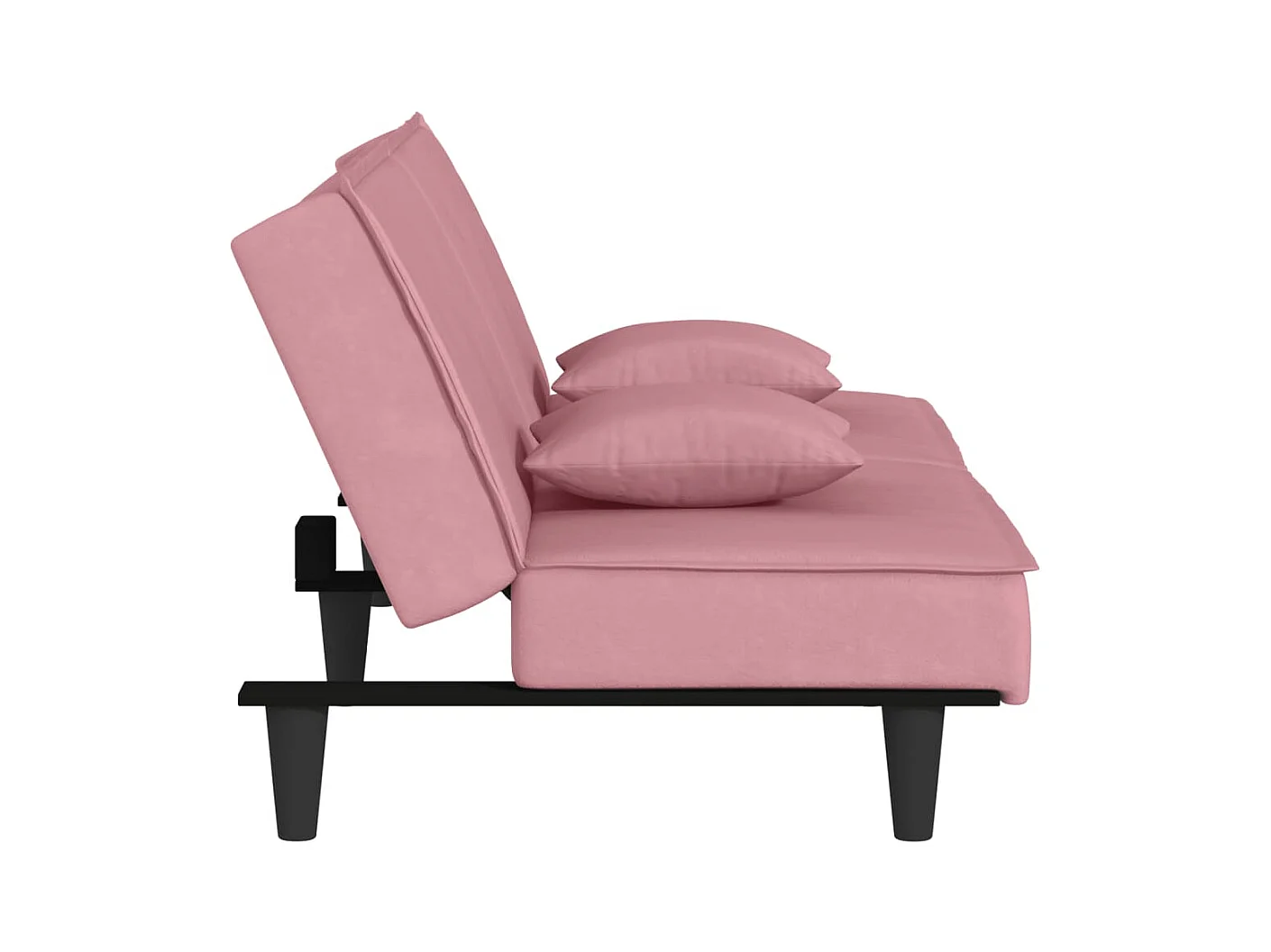 Divano Letto Rosa in Velluto