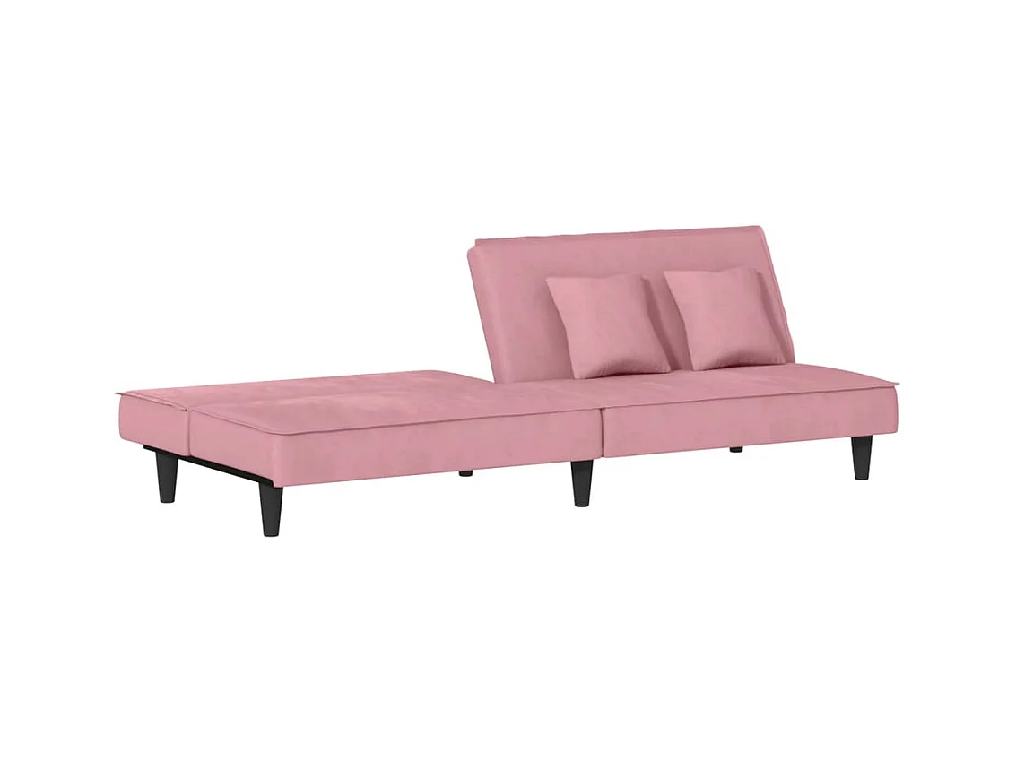 Divano Letto Rosa in Velluto