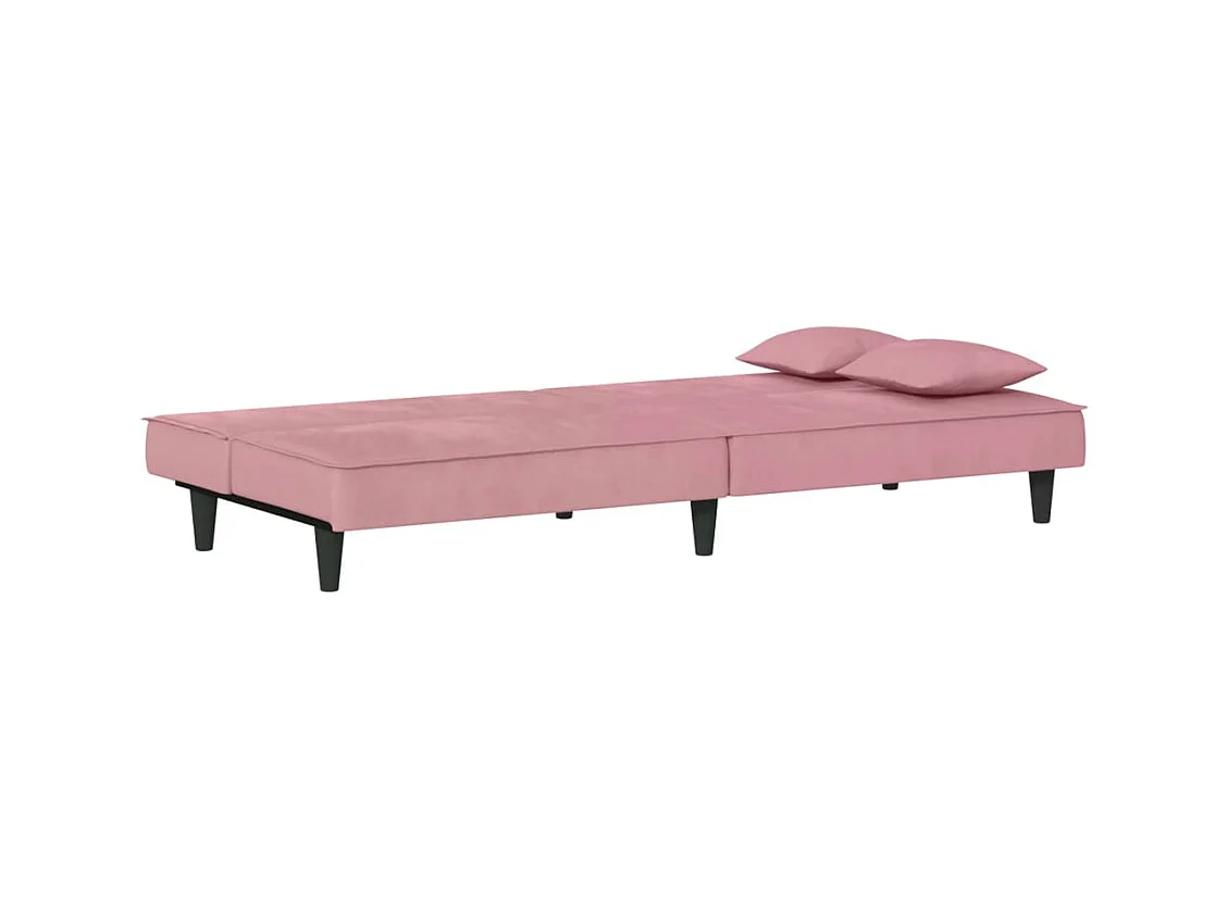 Divano Letto Rosa in Velluto