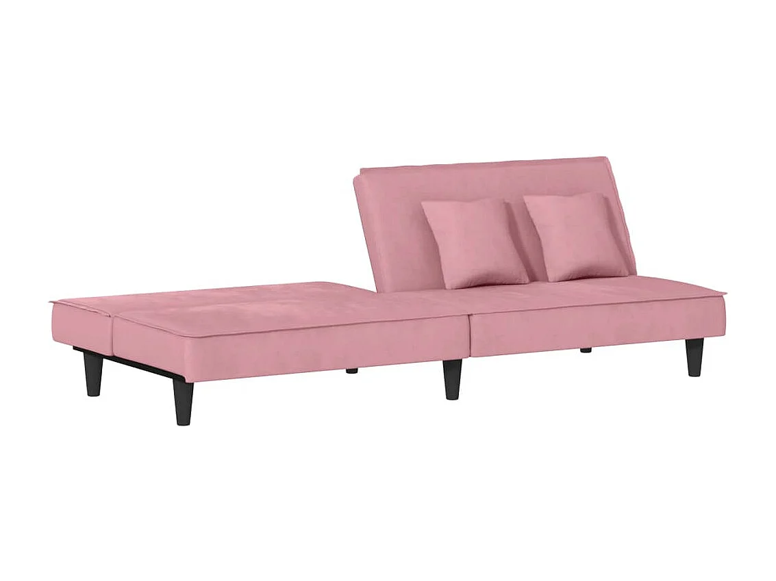 Canapé-lit rose velours