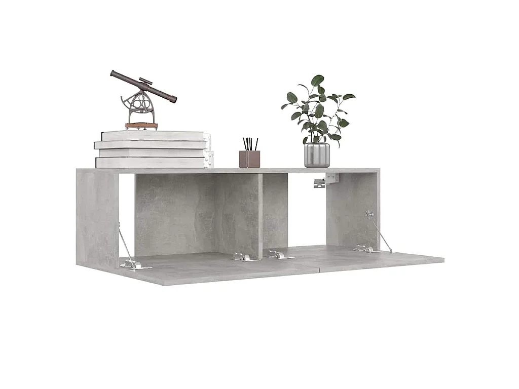 8-tlg. TV-Schrank-Set Betongrau Holzwerkstoff