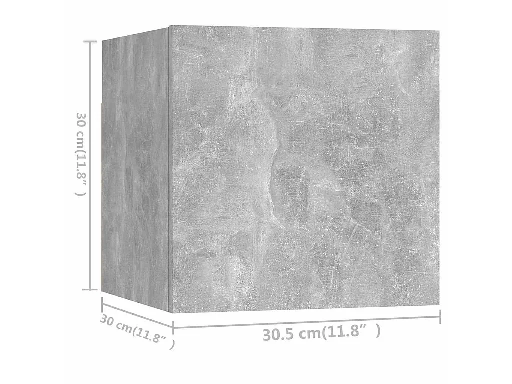 6-tlg. TV-Schrank-Set Betongrau Holzwerkstoff
