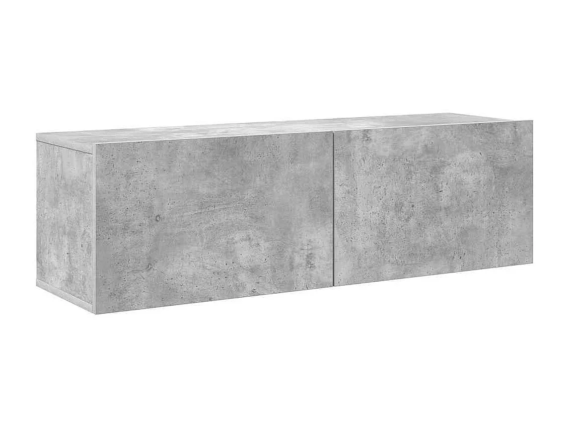 7-tlg. TV-Schrank-Set Betongrau Holzwerkstoff