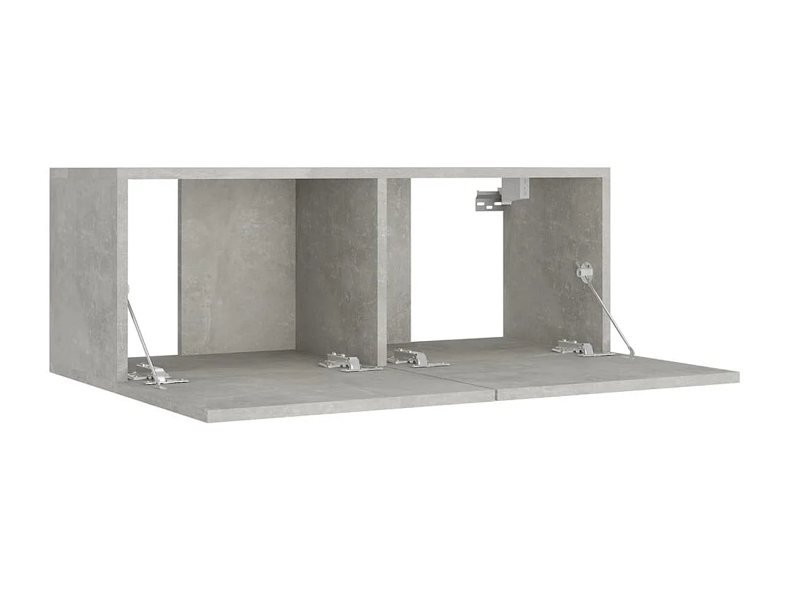 Ensemble de meubles TV 8 pcs Gris béton Bois d'ingénierie