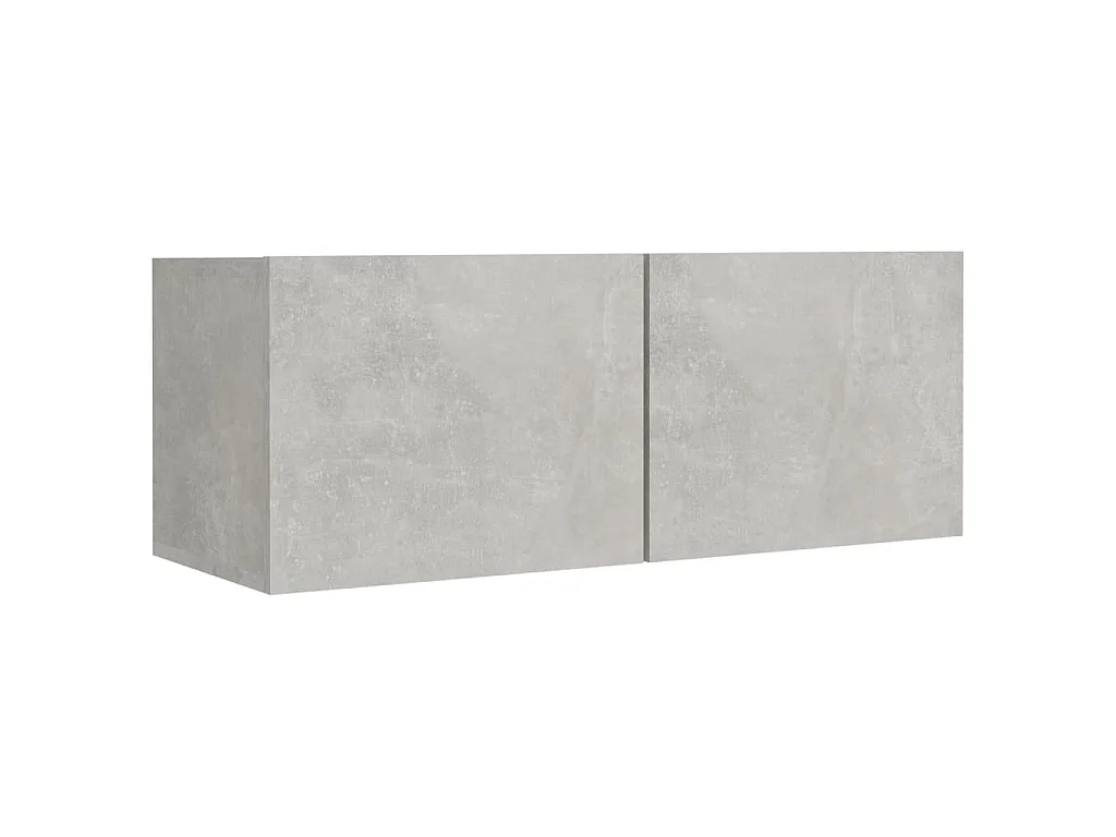 Conjunto móveis de TV 8 pcs madeira processada cinzento cimento