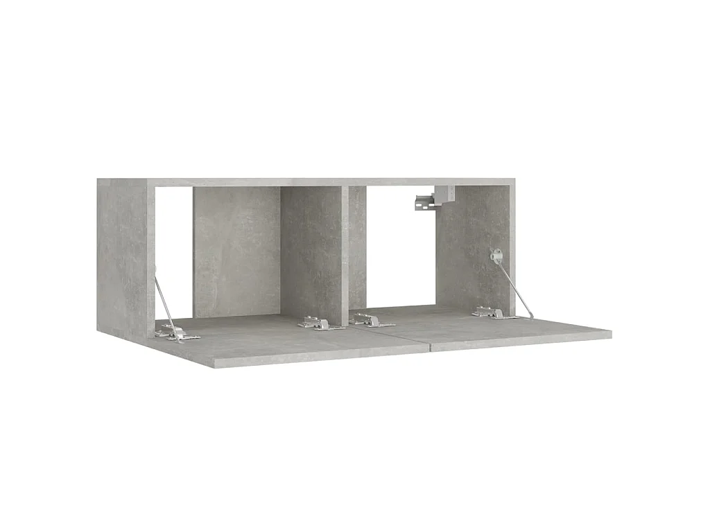 Conjunto móveis de TV 8 pcs madeira processada cinzento cimento