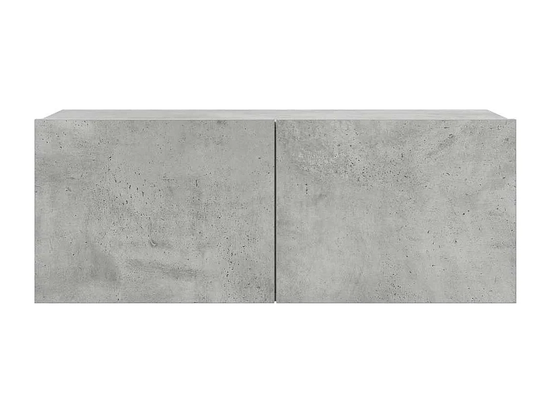 Ensemble de meubles TV 7 pcs Gris béton Bois d'ingénierie