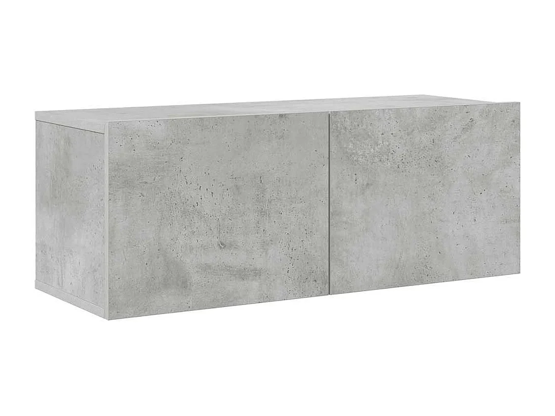 Ensemble de meubles TV 7 pcs Gris béton Bois d'ingénierie