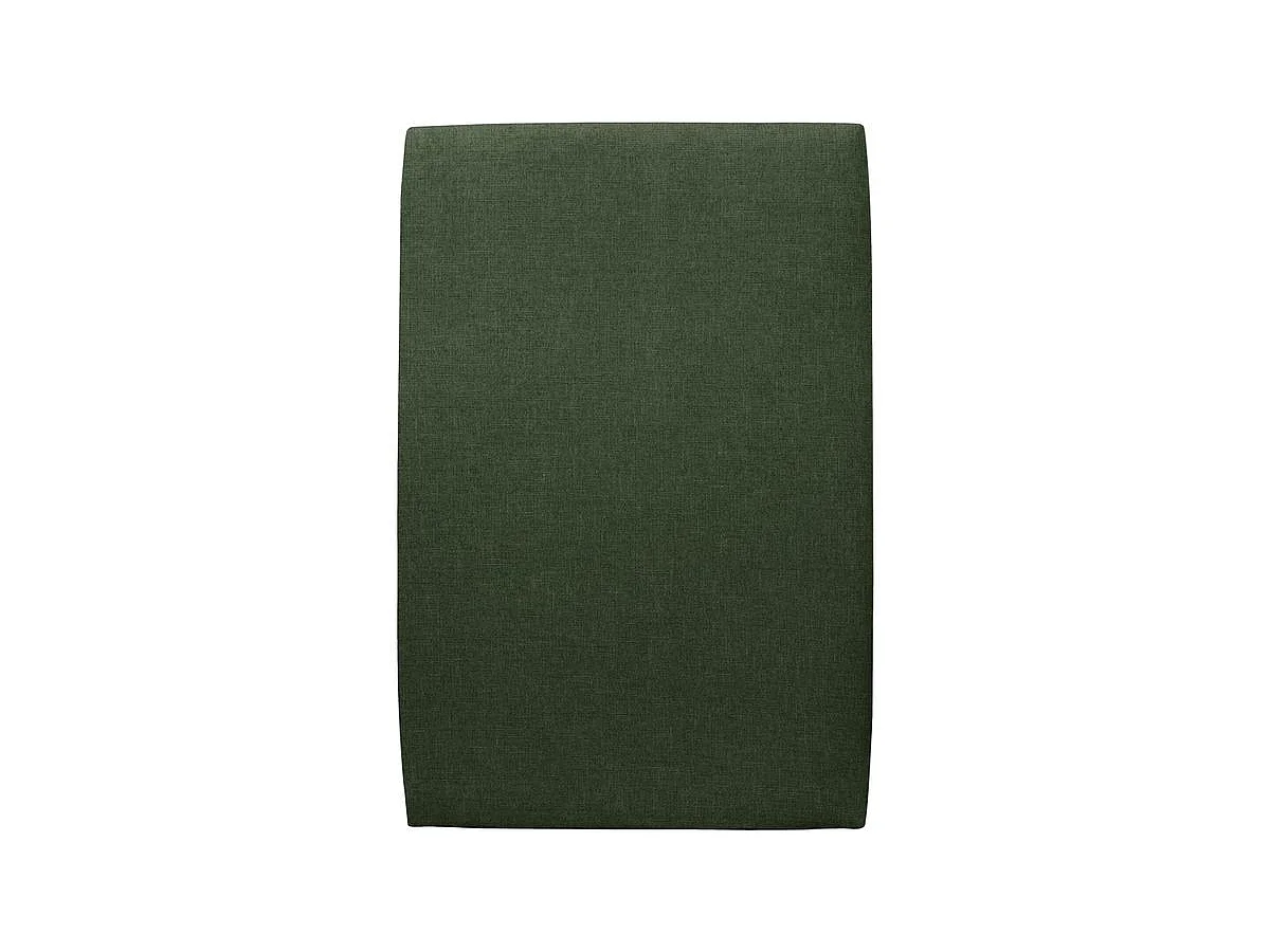 Lit 90x190cm avec tête de lit tapissier tissu et sommier kit vert - Hauteur totale : 29cm