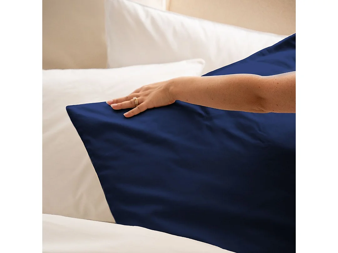 Housse de couette coton Bleu Nuit 200x200 cm