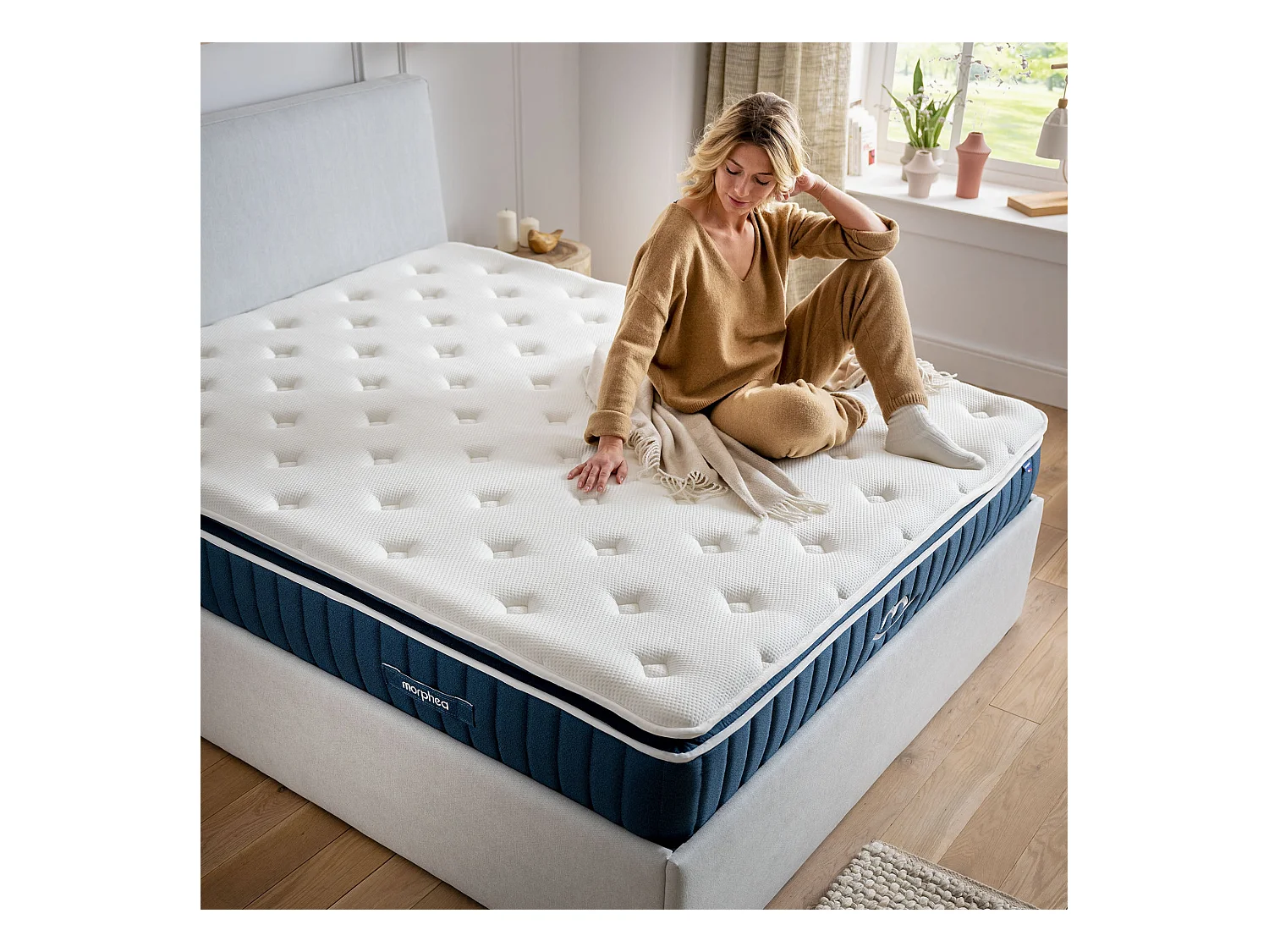 Matelas mémoire de forme et oreillers moelleux 140x200 épais 30cm