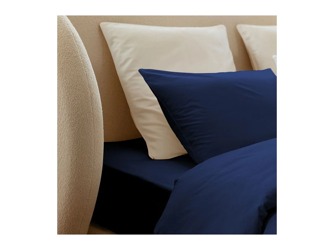 Housse de couette coton Bleu Nuit 140x200 cm