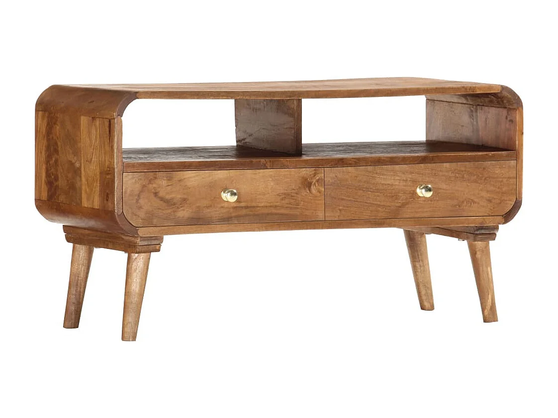 Mobile Porta TV 90x35x47 cm in Legno Massello di Mango