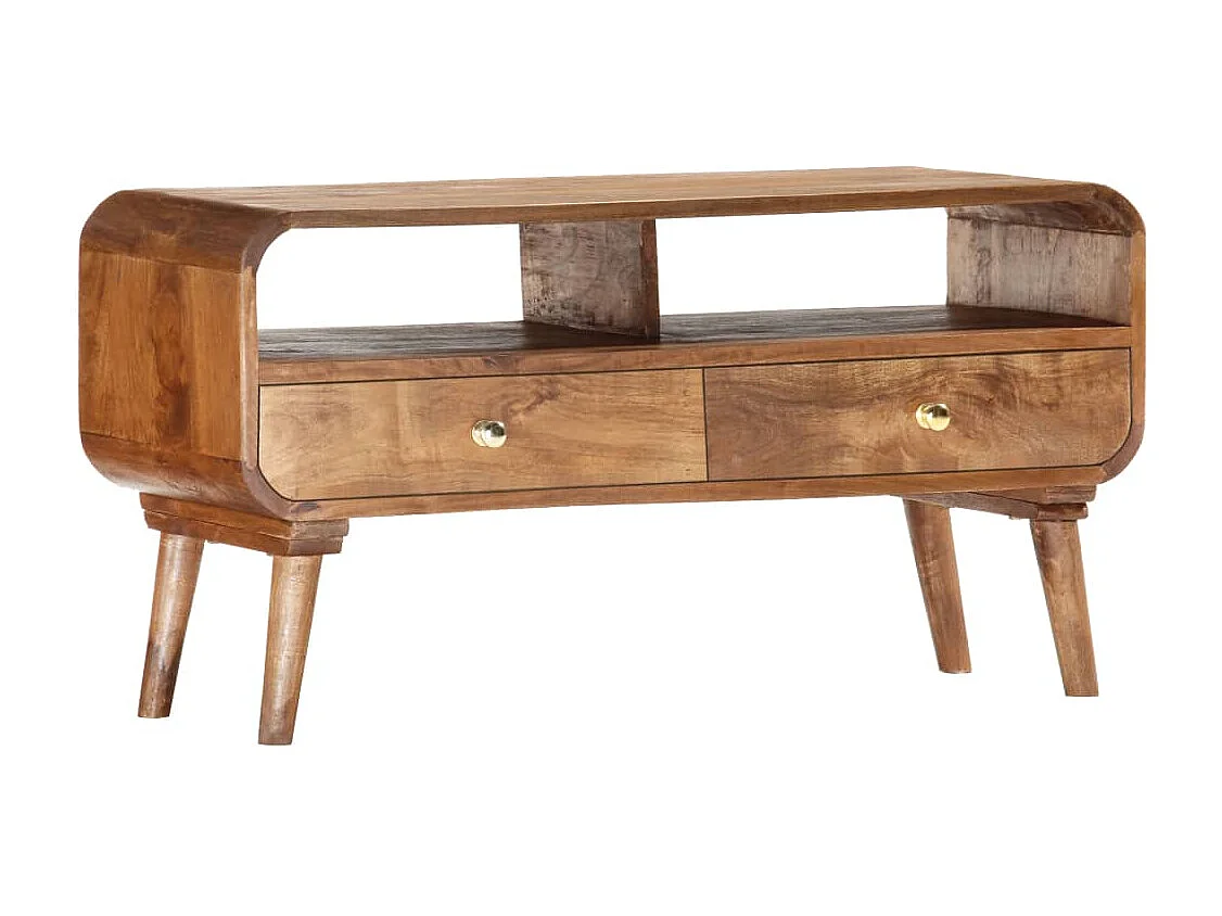 TV-Schrank 90 x 35 x 47 cm Massivholz Mango