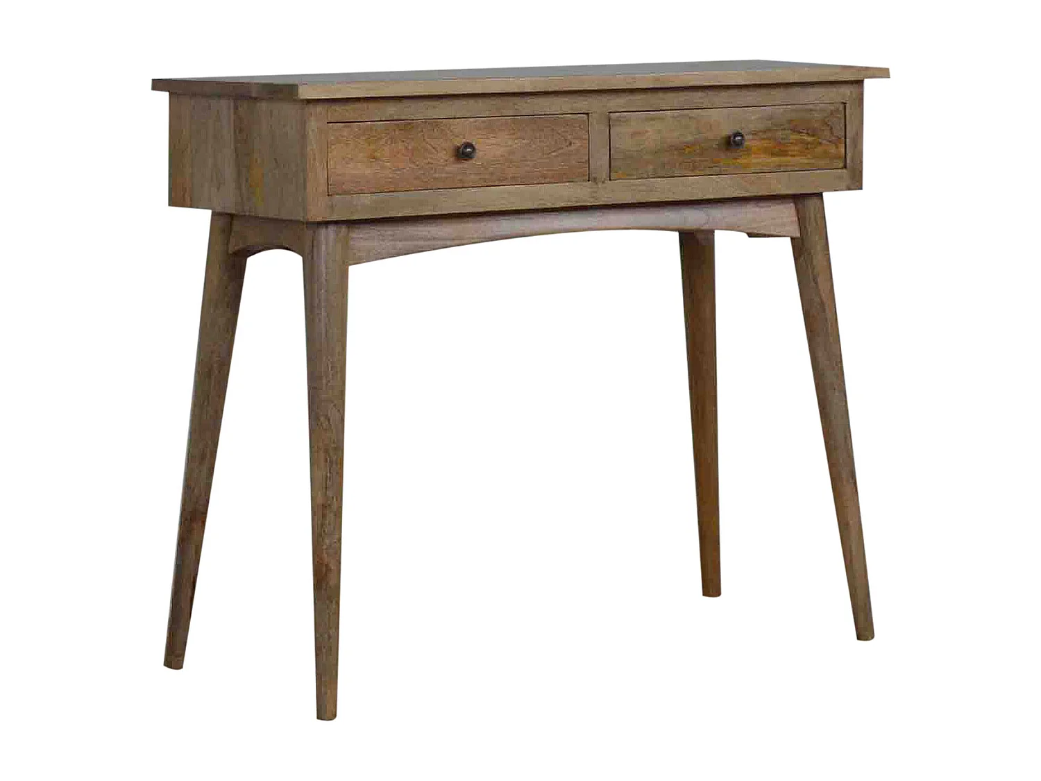 Artisan Furniture Solid Wood Hallway 2 Drawer Console Table, Brown