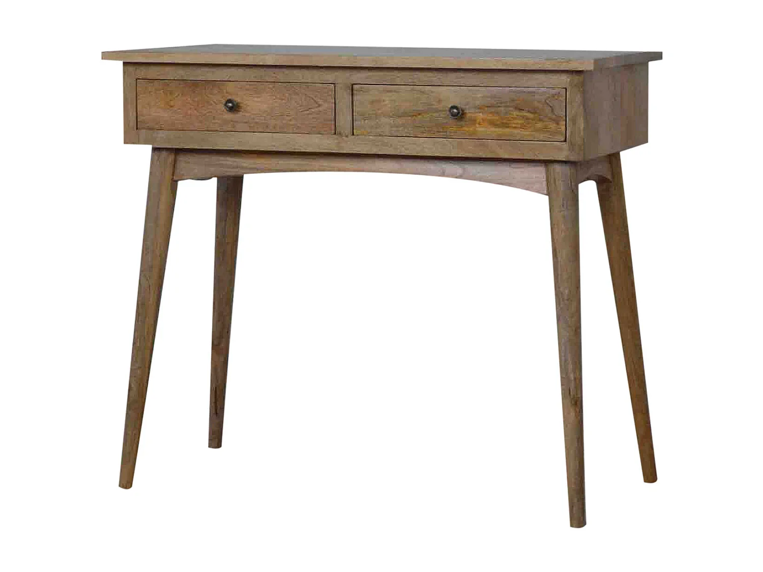 Artisan Furniture Solid Wood Hallway 2 Drawer Console Table, Brown