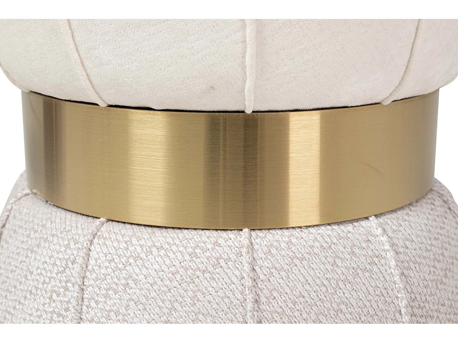 Puff Velvet Blanco Gris 40x40x44 Cm