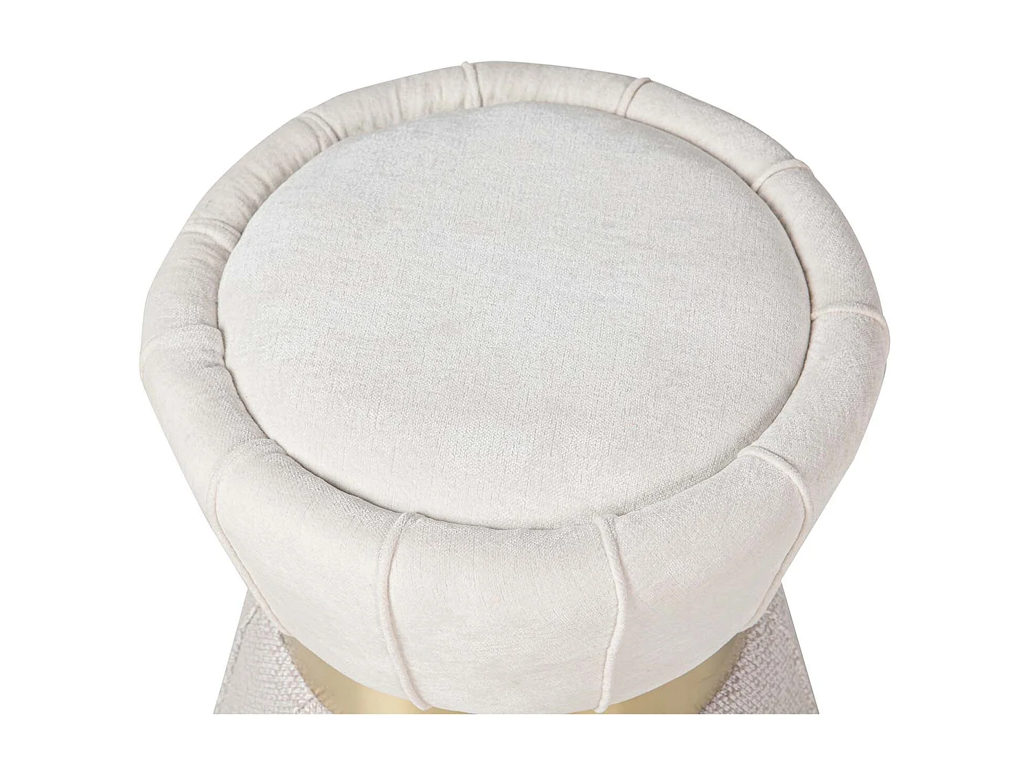 Puff Velvet Blanco Gris 40x40x44 Cm