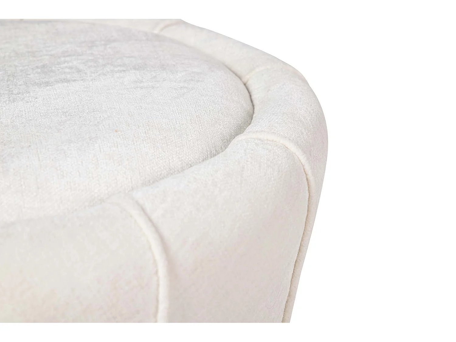 Puff Velvet Blanco Gris 40x40x44 Cm