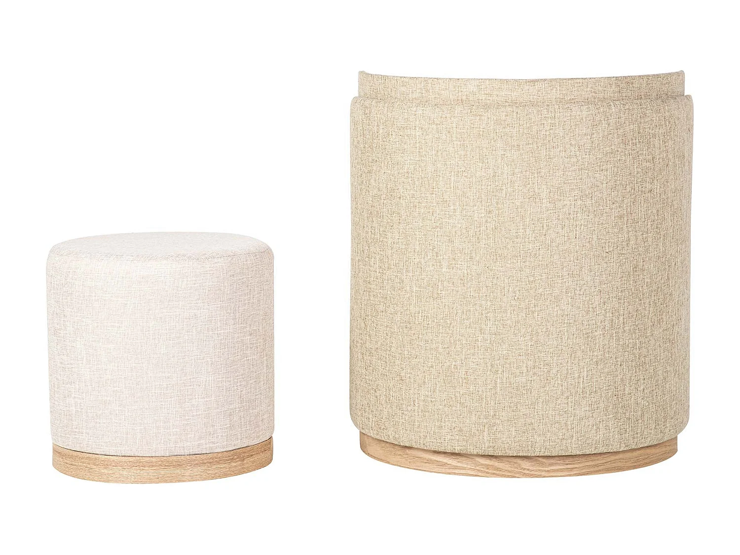 Set Butaca Y Puff Poliester 61x61x70 40x40x40 Cm