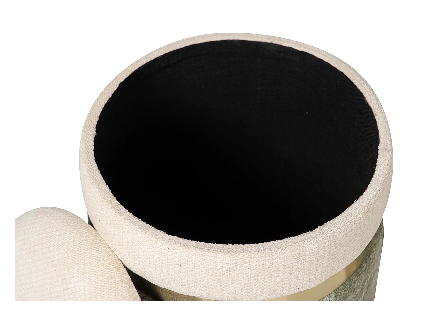 Set 2 Puffs Velvet 36x36x44 31x31x38 Cm