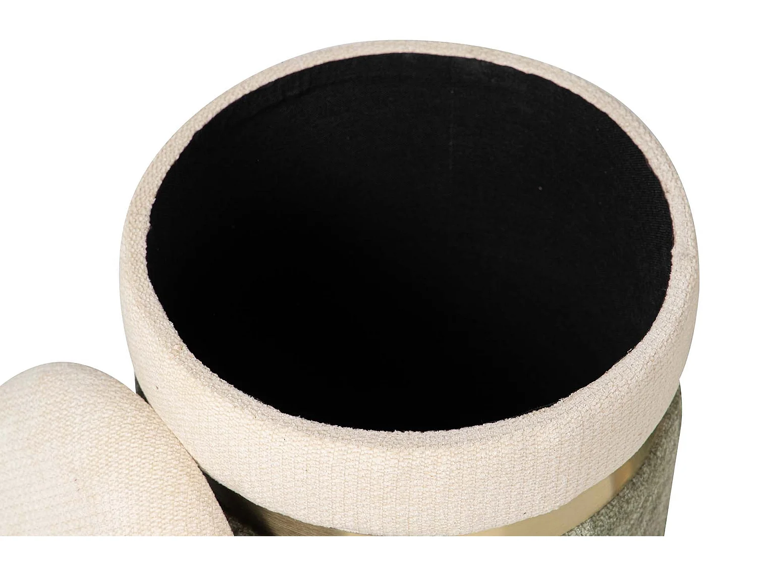 Set 2 Puffs Velvet 36x36x44 31x31x38 Cm