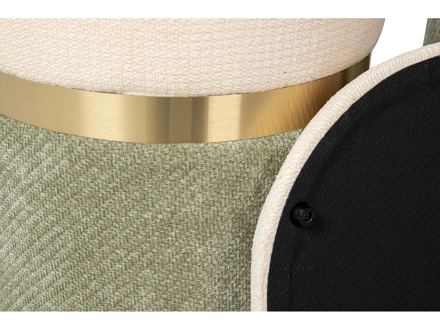 Set 2 Puffs Velvet 36x36x44 31x31x38 Cm