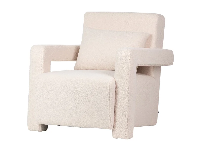 POLTRONA INARI IN ACCIAIO INOX/BOUCLE 85x75x75 CM