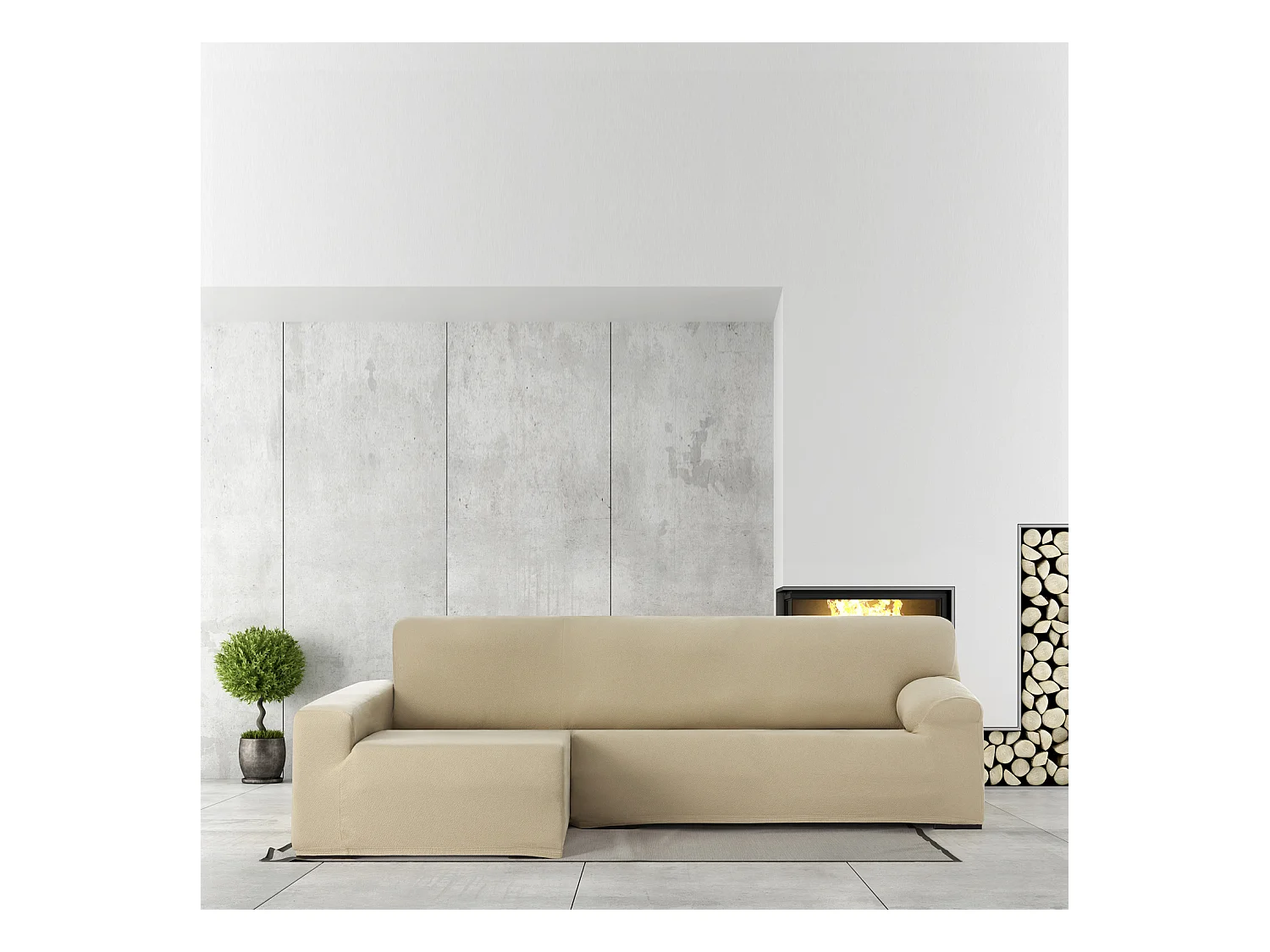 Bankhoezen m/0 chaise longue bronx links (vanaf de voorkant gezien) c/1