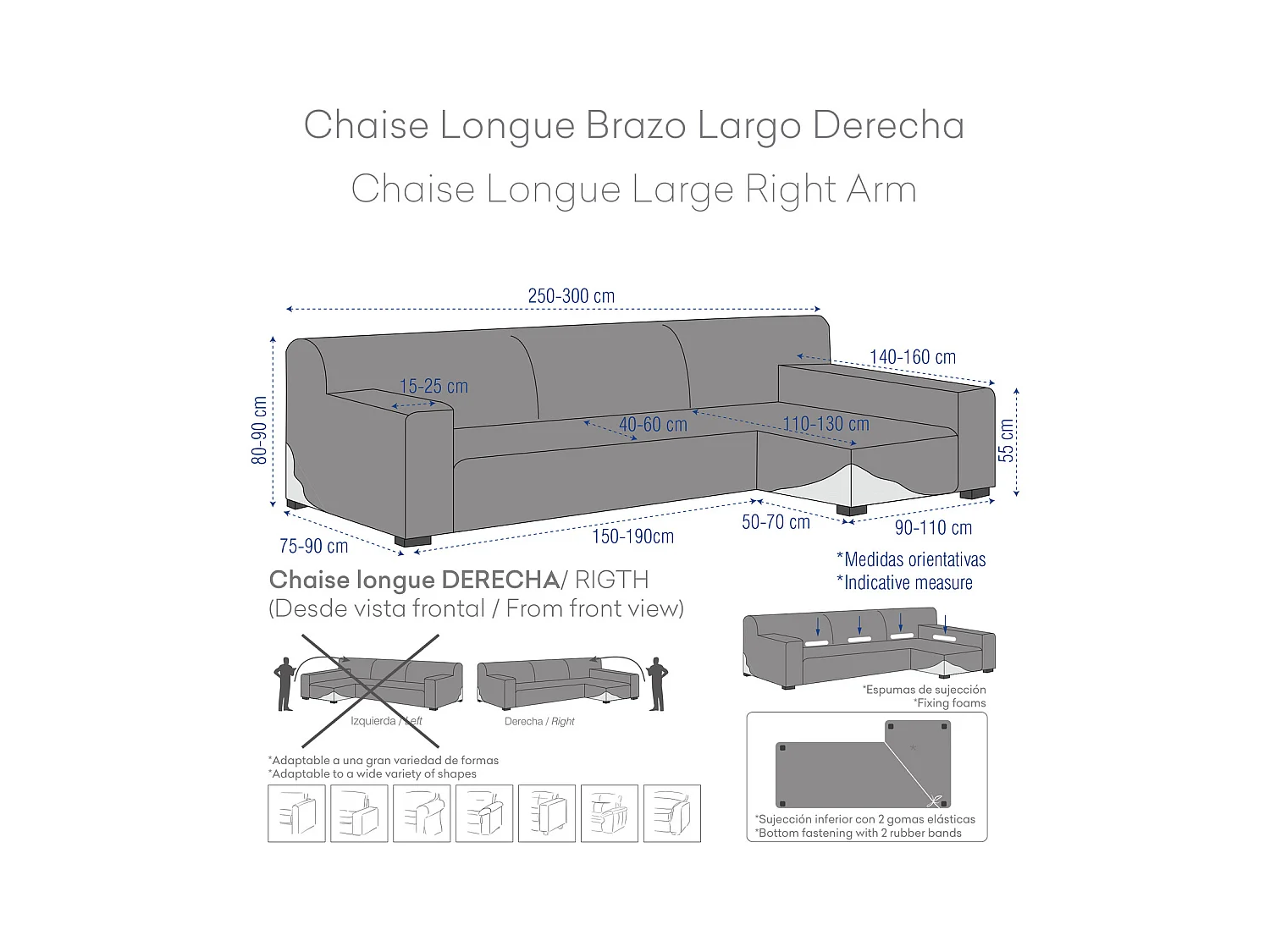 Apolo bankhoes chaise longue lange arm rechts (vanaf de voorkant gezien) c/01