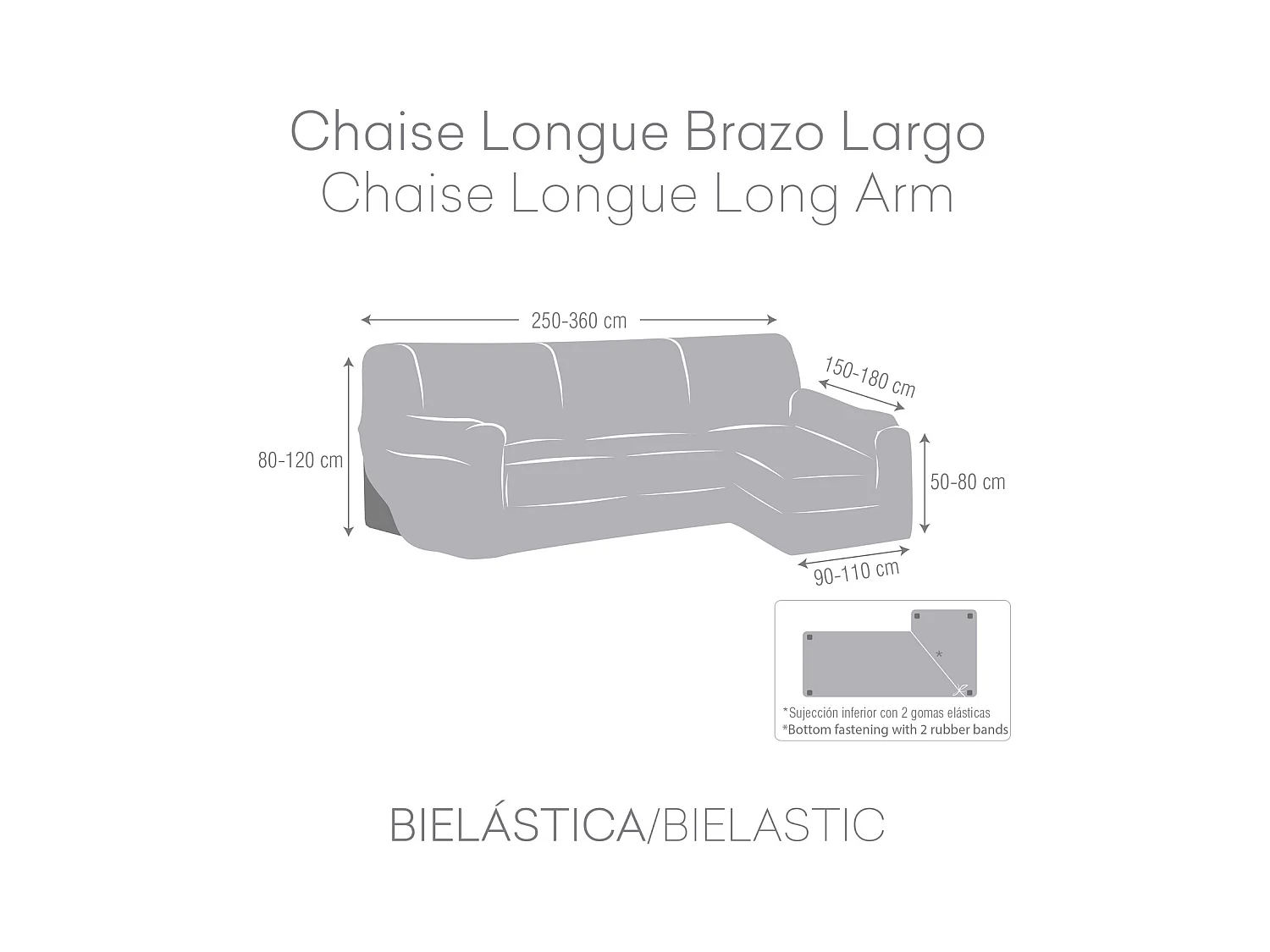 Premium Salsa chaise longue bankhoezen rechts (m/0) c/0