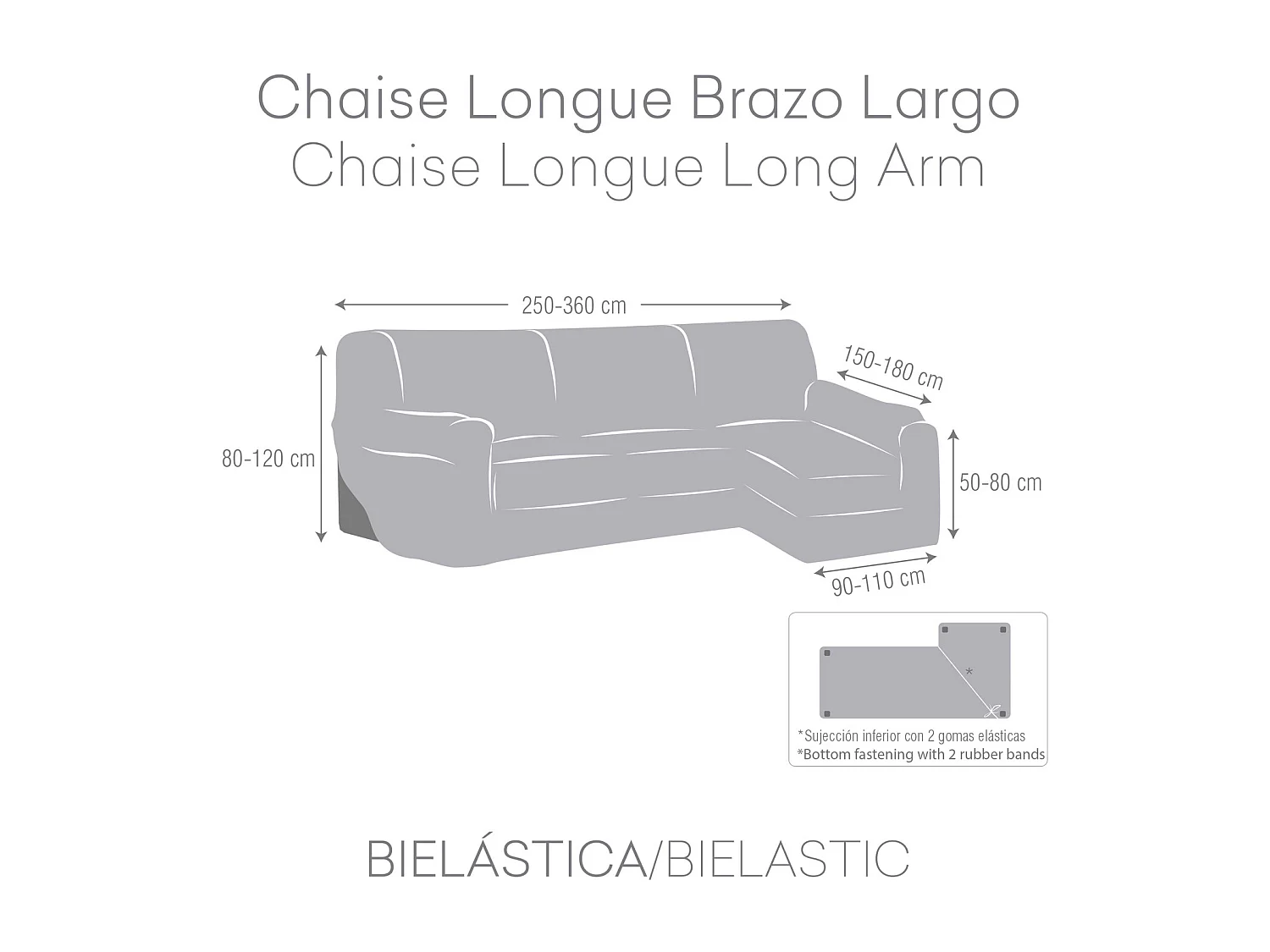 Fundas de sofa m/0 chaise longue premium salsa derecho (Mirando de frente) c/0