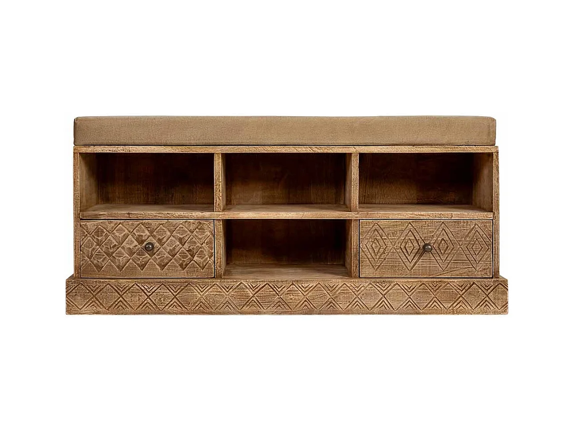 Banco de madera natural 104x33x48