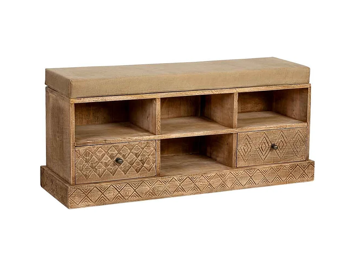 Banco de madera natural 104x33x48