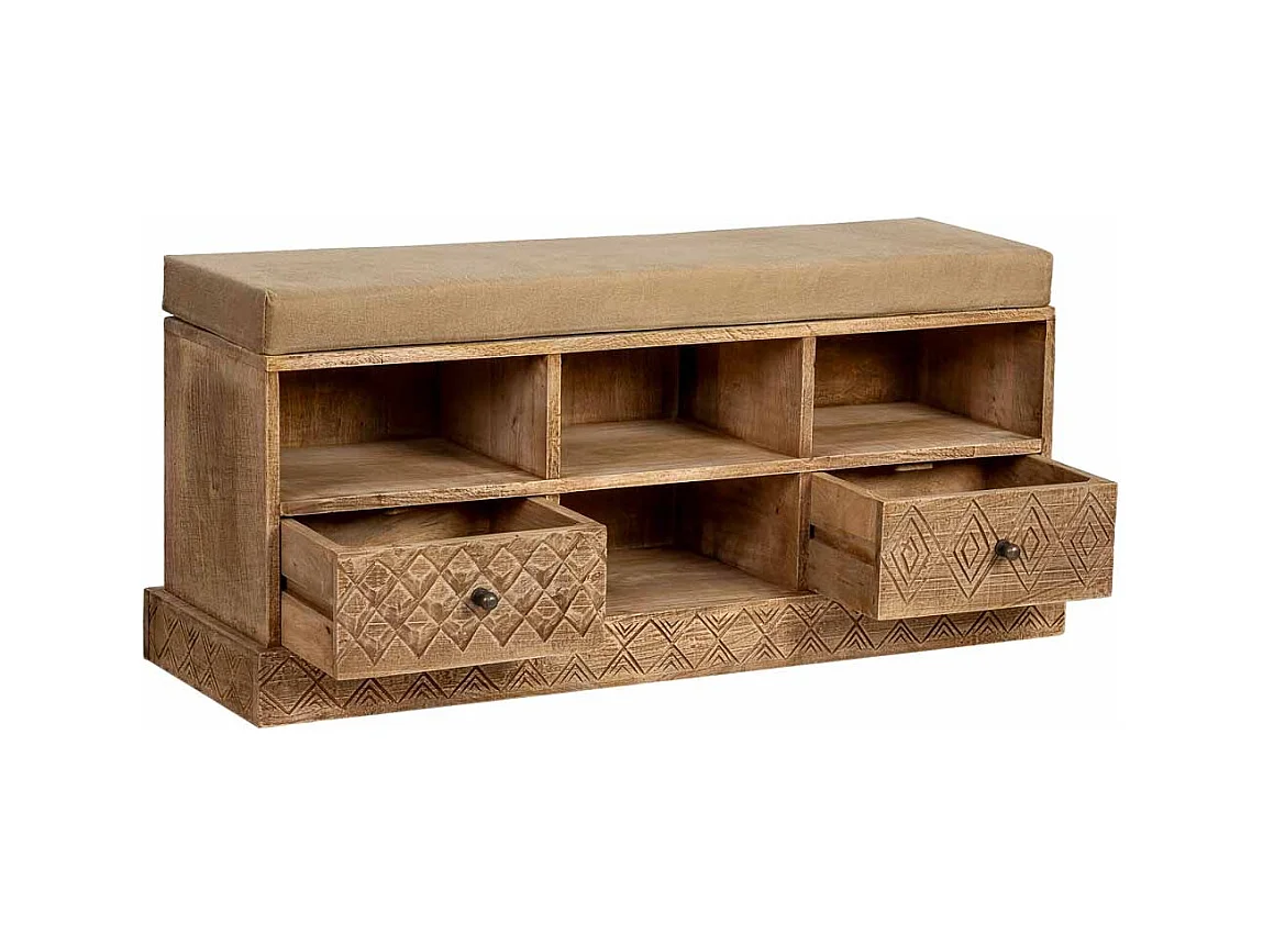 Banco de madera natural 104x33x48