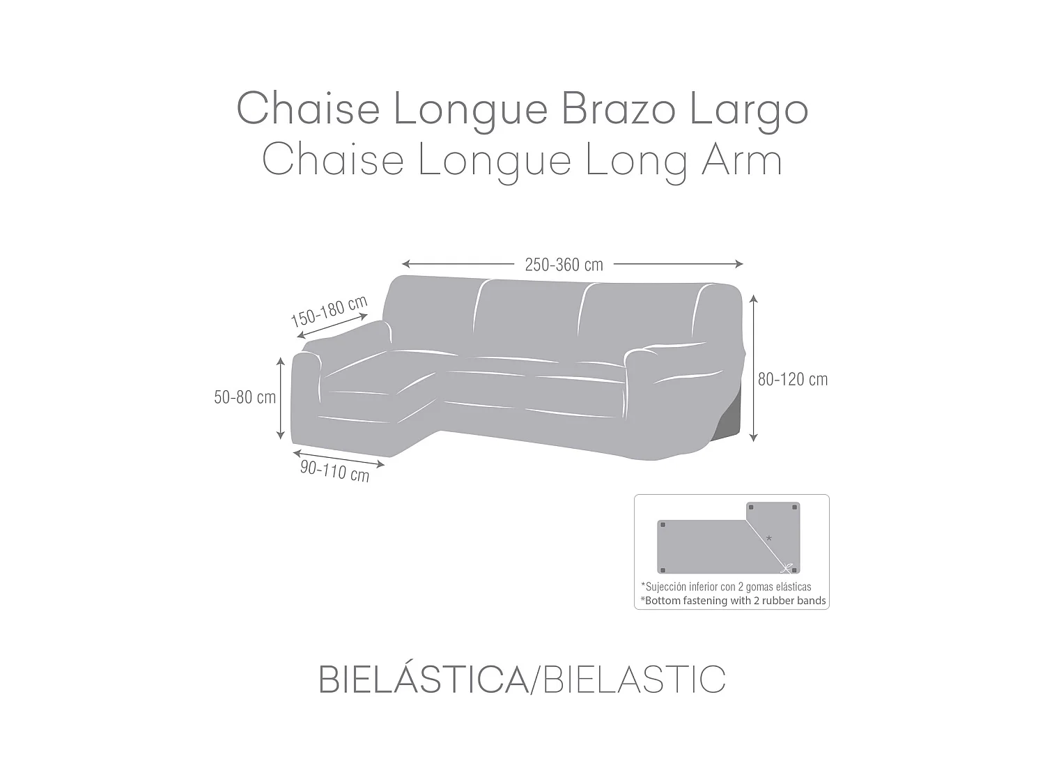 Premium Salsa bankhoezen voor chaise longue links (met zitvlak) c/6