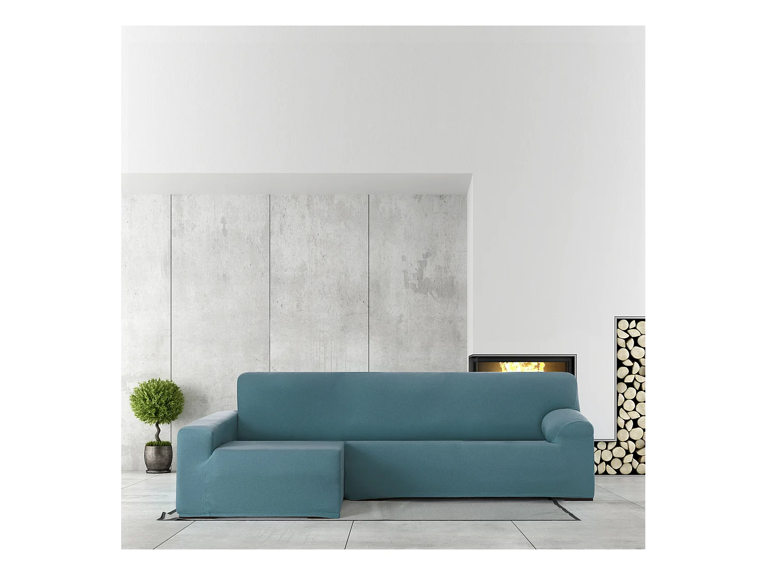Bankhoezen m/0 chaise longue bronx links (vanaf de voorkant gezien) c/14