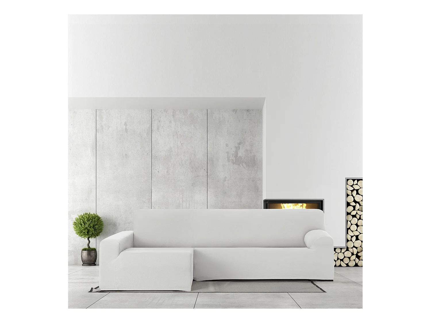 Bankhoezen m/0 chaise longue bronx links (vanaf de voorkant gezien) c/50