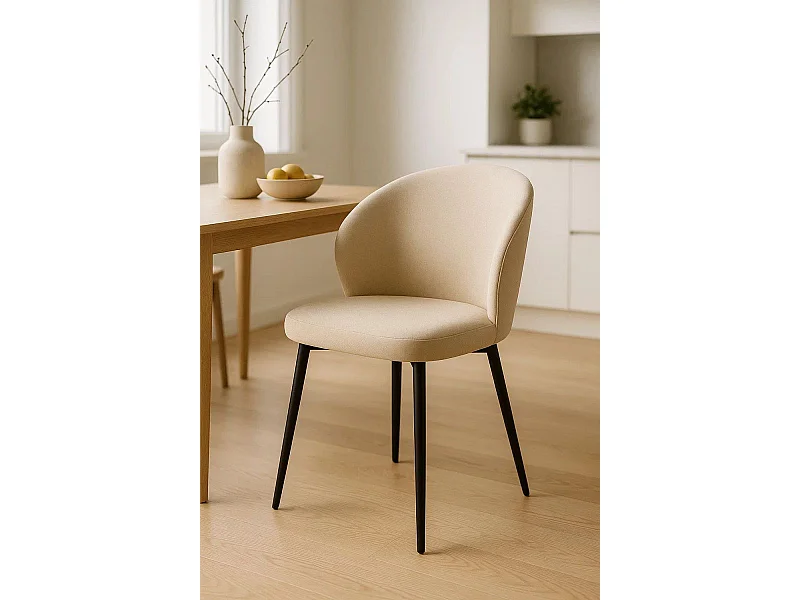 Sillas Comedor - Silla Cusa Tela - Beige