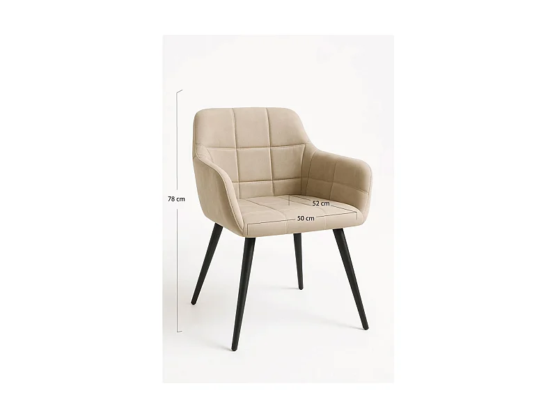Sillas Comedor - Silla Mirova Terciopelo - Beige